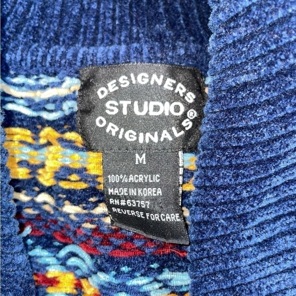 Vintage Designers Studio Originals Zip Cardigan, Size M, Aztec patern,soft - Picture 7 of 7